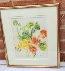 Buy Watercolour Painting, Butterfly And Flowers In Bloom, By Bernie, Framed, 33x38cm • 11.99£