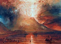 Buy Vesuvius In Eruption Painting By Joseph Mallord William Turner Art Reproduction • 33.07£
