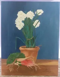 Buy Carrots And Flowers Painting Unframed - Local Brooklyn Artist Signed Artwork Art • 59.53£
