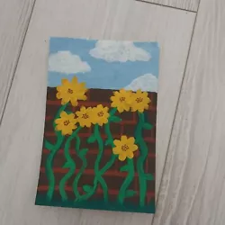 Buy 4x6 Inch Acrylic Painting Watercolor Paper Landscape Title Sunflower Wall A1 • 41.34£