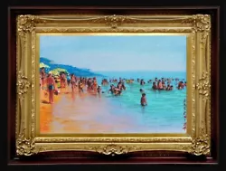 Buy ORIGINAL Oil Painting Handmade Arseni ~ WARM SEA 6  X 4  NO FRAME USA • 33.20£
