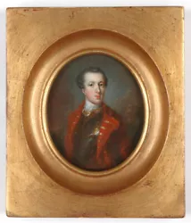 Buy Studio Of Pompeo Batoni  Young Cavalry Officer , Outstanding Oil Miniature (m) • 7,668.63£
