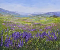 Buy Scottish Mountain Landscape Original Painting, Acrylic, Canvas, 20x24'' • 362.25£