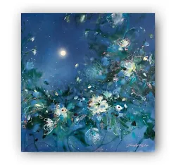 Buy Midnight Song - Floral XL Moon Original Oil Painting - By J TAYLOR • 900£