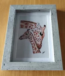 Buy Giraffe & Calf Unframed Matt Photo Print Picture Original Love Gift 6 X4  • 1.20£