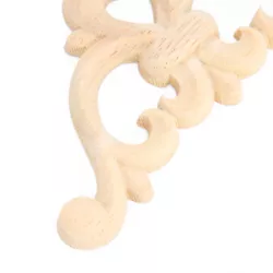 Buy 4Pcs European Home Decoration Wood Carving Solid Wood Corner Flower Accessories • 3.34£