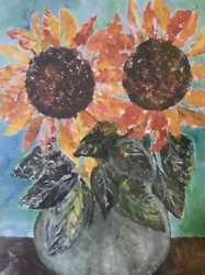 Buy Card Off Sunflower Original Coloured Pencil And Paint Picture Drawn By Deborah  • 1.59£