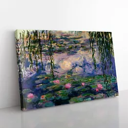 Buy Water Lilies Lily Pond Vol.11 By Claude Monet Canvas Wall Art Print Framed Decor • 24.95£
