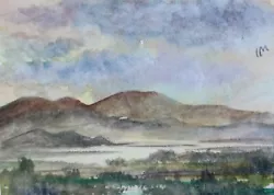 Buy ACEO Original Painting Landscape Hills Art Trees Mountains Lakes Watercolour • 6£