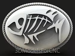 Buy 3D Model STL File For CNC Router Laser & 3D Printer Fish Skeleton • 2.47£