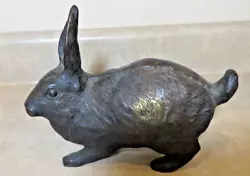 Buy Vintage Metal Bronze Bunny Rabbit Figurine Statue Garden Easter Art Decor 5.7  • 123.20£