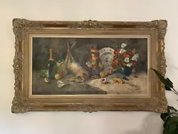 Buy Very Large Still Life Oil On Canvas With Frame • 0.99£