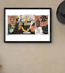 Buy VINTAGE Untitled Acrylic Jean-Michel Basquiat A3 Canvas Frame Fine Art Print  82 • 17£