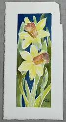 Buy Roberta Larson Original Watercolor Painting Daffodils 10x5” Signed Flower • 48.79£
