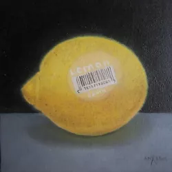 Buy Original Still Life Fine Art Framed Oil Painting Lemon 1 By A. N. Konac • 43.82£
