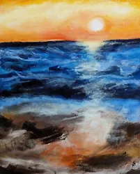 Buy Beach Painting Abstract Collectible Seascape Landscape Art By Samantha McLean • 52.92£