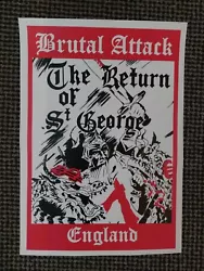 Buy Rare BRUTAL ATTACK THE RETURN OF ST GEORGE A3 Poster  British Oi! ISD • 10£