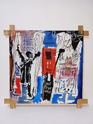 Buy Jean-Michel Basquiat (Handmade) Acrylic Painting Signed And Sealed 60x60 Cm. • 789.36£