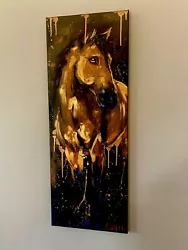 Buy Large Copper Horse Portrait Painting On Canvas High Quality Hand Painted • 75£