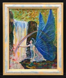 Buy Contemporary English School Folk Art Acrylic On Board Painting Of Fairy. Signed. • 12£