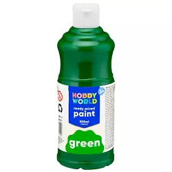 Buy Hobby World Ready To Mix Acrylic Green Paint With New Improved Quality - 500ml • 6.95£