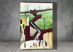 Buy L. S. Lowry Town Steps Maryport  CANVAS PAINTING ART PRINT POSTER 1596 • 7.01£
