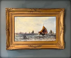 Buy Vintage Oil Painting ‘Maritime/Coastal Scene/Seascape’ • 165£
