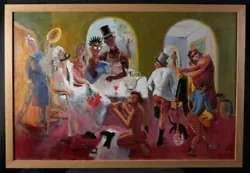 Buy Vintage Erotic Painting Religious Art Gay Oil Canvas IMPRESSIONIST Wedding Theme • 2,000£