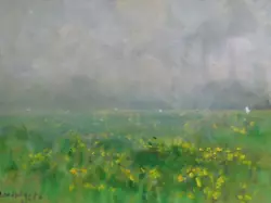 Buy ORIGINAL MALCOLM LUDVIGSEN  Daffodils In The Mist  Yorkshire Landscape PAINTING • 650£