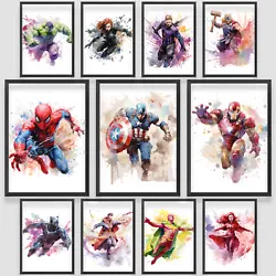 Buy Marvel Avengers Water Colour Wall Art Poster Print • 3.99£