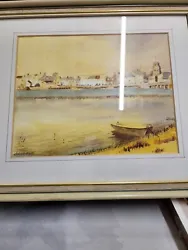 Buy Framed Watercolour Paint Of Shoreham In The Evening, By Local Artist John Elliot • 50£