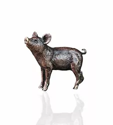 Buy Wildlife Bronze Miniature Sculptures - Pig - Piglet - Butler & Peach 2038 • 30£