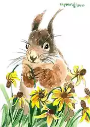 Buy ACEO Limited Edition Squirrel Cute Animal Art Print Of A Watercolor Nature Lover • 4.98£