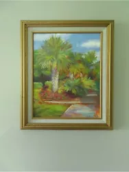Buy Palmettos South Carolina Plein Air Framed Landscape Palm Trees 11x14 Sallows • 254.20£