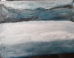 Buy Original Art Paintings Abstract Seascape Acrylic On Canvas Board 3  X 5  Shines • 21.01£