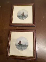 Buy Pair, Boat Watercolour Paintings Signed By V Sumner In Solid Wood/gilt Frames • 33£