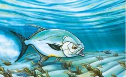 Buy Brian Sylvester Florida Artist Original Painting Underwater Ocean Art A Permit! • 2,126.24£