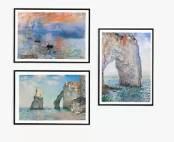 Buy Claude Monet Set Of 3 Oil Painting Print Poster Picture Landscape Portrait Gift • 3.49£