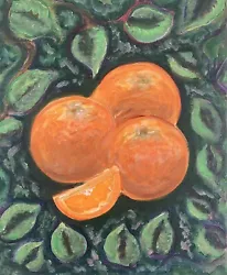 Buy Original Painting Kitchen Art 20x25 Cm Oranges Cafe Art Oranges • 75£