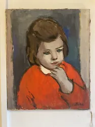Buy Original Mid Century, Oil Portrait By Akos Biro 1911-2002 Picasso Period, Child • 360.87£