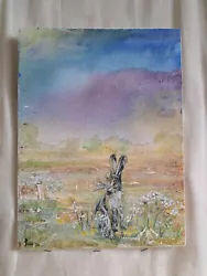 Buy Original Acrylic Painting By Jessica J Peck - Landscape With Hare • 14£
