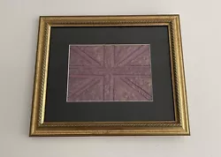 Buy Antique Original Fine Pop Art 2D Union Jack Painting Signed Gold Framed 30x25cm • 12£