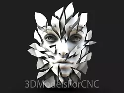 Buy 3D Model STL File For CNC Router Laser & 3D Printer Glass Face • 2.47£