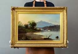 Buy B. Smith Of Thirsk, 1869 | Scottish Highland Landscape Antique Oil Painting • 180£