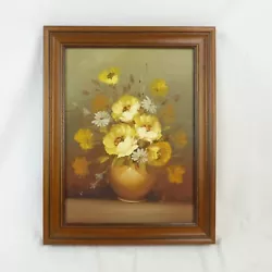 Buy Original Framed Oil Painting Unsigned .Flowers In A Vase. • 4.95£