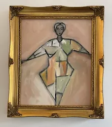 Buy Original Mid Century Modernist Abstract Style Figurative Oil On Board Painting • 12.50£