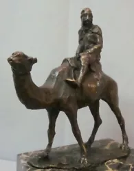 Buy Statue Dromedary Camel Wildlife Art Deco Style Art Nouveau Style Bronze Signed S • 105.86£