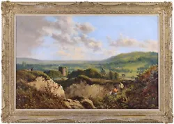 Buy Figures In A Valley Antique Oil Painting By Edmund John Niemann (1813–1876) • 155£
