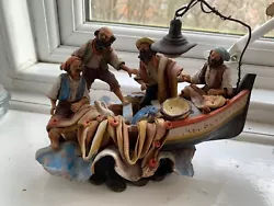 Buy Vintage Handmade Italian  Terracotta Pottery Fishing Boat Sculpture • 49£