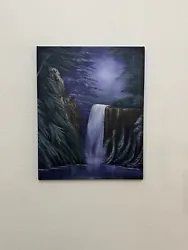 Buy Bob Ross Style Wet On Wet Landscape Painting “Waterfall In The Woods” 16x20 • 124.03£